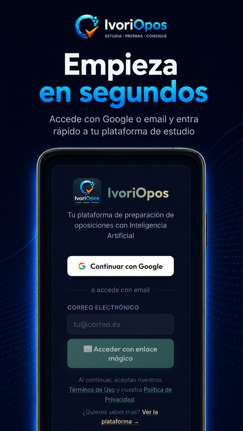 Captura de acceso a IvoriOpos