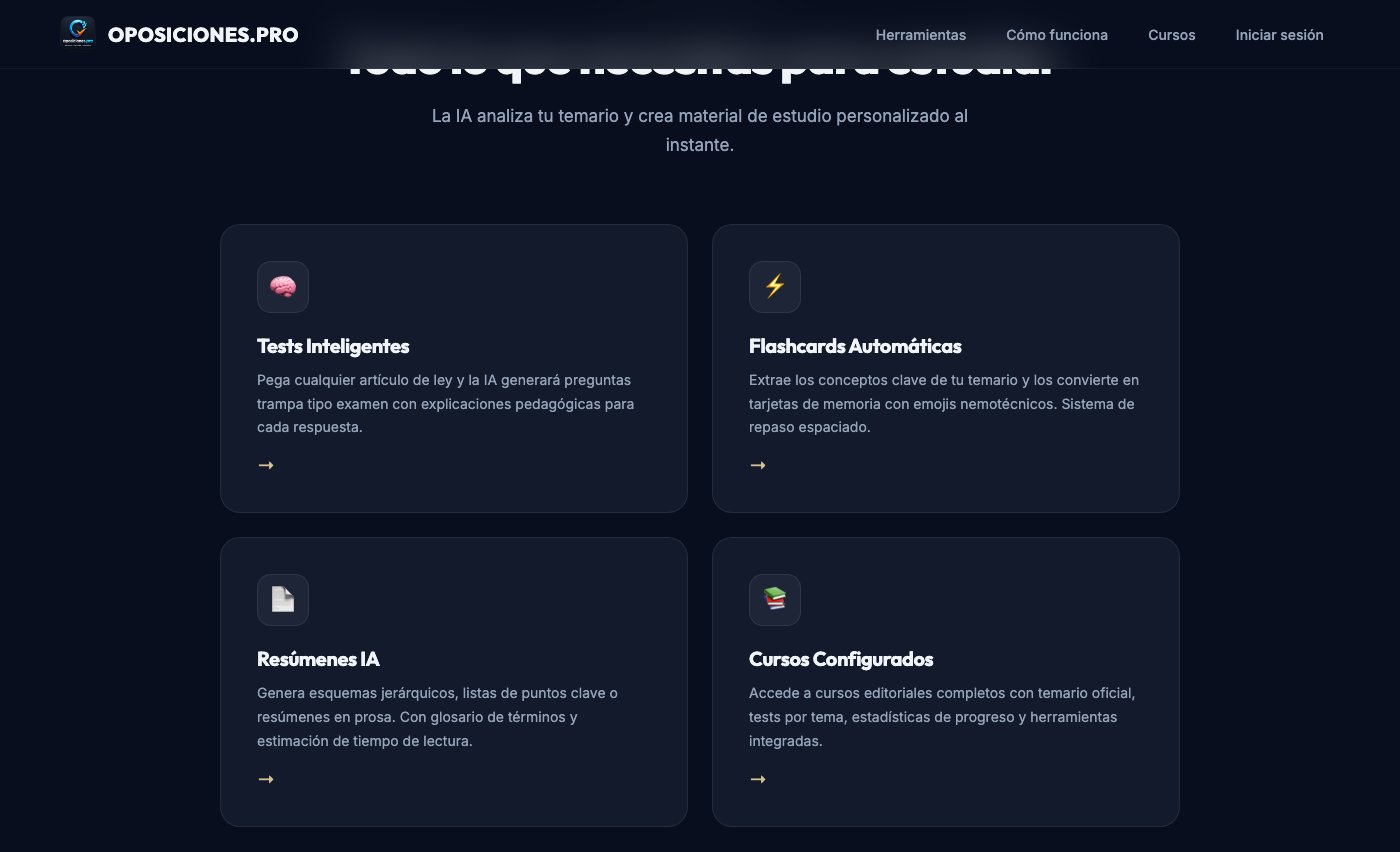 Herramientas de IA de oposiciones.pro